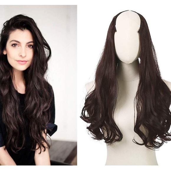 ✨24” #4 CHESTNUT BROWN BODY WAVE FULL HEAD CLIPINS main image 4